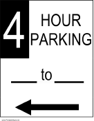 Four Hour Parking to the Left