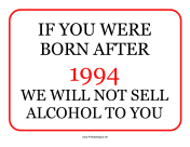 Alcohol Minimum Age 1994