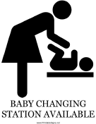 Baby Changing Station Available with caption