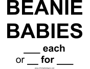 Beanie Babies Yard Sale