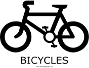 Bicycles with caption