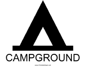 Campground with caption