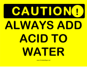 Caution Acid Water