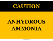 Caution Anhydrous Ammonia