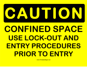 Caution Confined Space Procedures