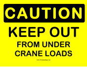 Caution Crane Loads