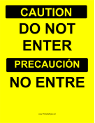 Do Not Enter Bilingual