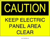Keep Electric Panel Clear