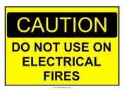 Caution Electrical Fire Hazard