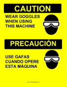 Goggles Required Bilingual