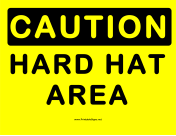 Caution Hard Hat Area