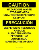 Haz Waste Storage Bilingual