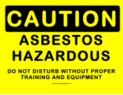 Caution Hazardous Asbestos