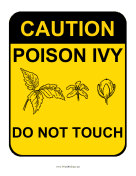 Caution Poison Ivy