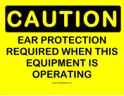Caution Required Ear Protection