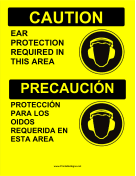 Required Ear Protection Bilingual