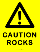 Rocks Warning