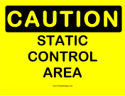 Caution Static Control