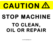 Stop Machine To Clean