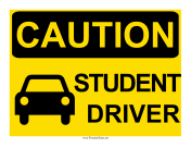 Caution Student Driver