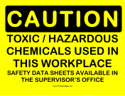 Caution Toxic Hazmat
