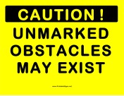 Unmarked Obstacles