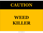 Caution Weed Killer