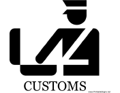 Customs with caption