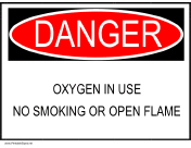 Danger - Oxygen In Use