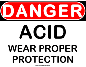Danger Acid Wear Protection