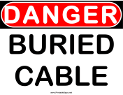 Danger Buried Cable 2