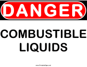Danger Combustible Liquids