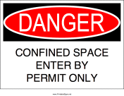 Confined Space Permit Required