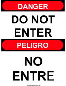 Do Not Enter Bilingual