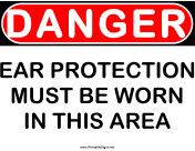 Danger Ear Protection Area