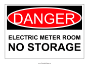 Danger Electric Meter Room