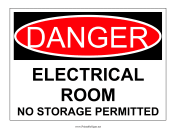 Danger Electrical Room