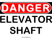 Danger Elevator Shafts