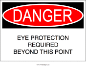 Eye Protection Required Beyond This Point