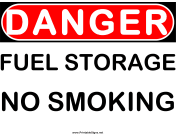 Danger Fuel Storage