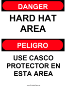 Hard Hat Area Bilingual