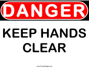 Danger Keep Hands Clear 2