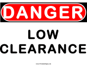 Danger Low Clearance
