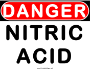 Danger Nitric Acid