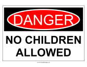 Danger No Children