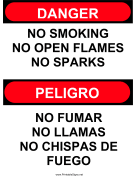 No Open Flames Bilingual