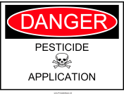 Danger Pesticide Application Graphic
