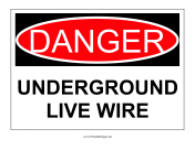 Danger Underground Live Wire