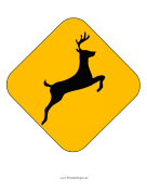 Deer Crossing Caution
