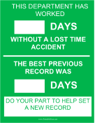 Department Safety Record
